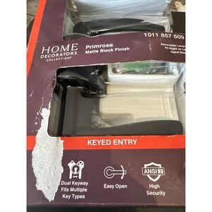 Home Decorators Collection Primrose Matte Black Door Lever